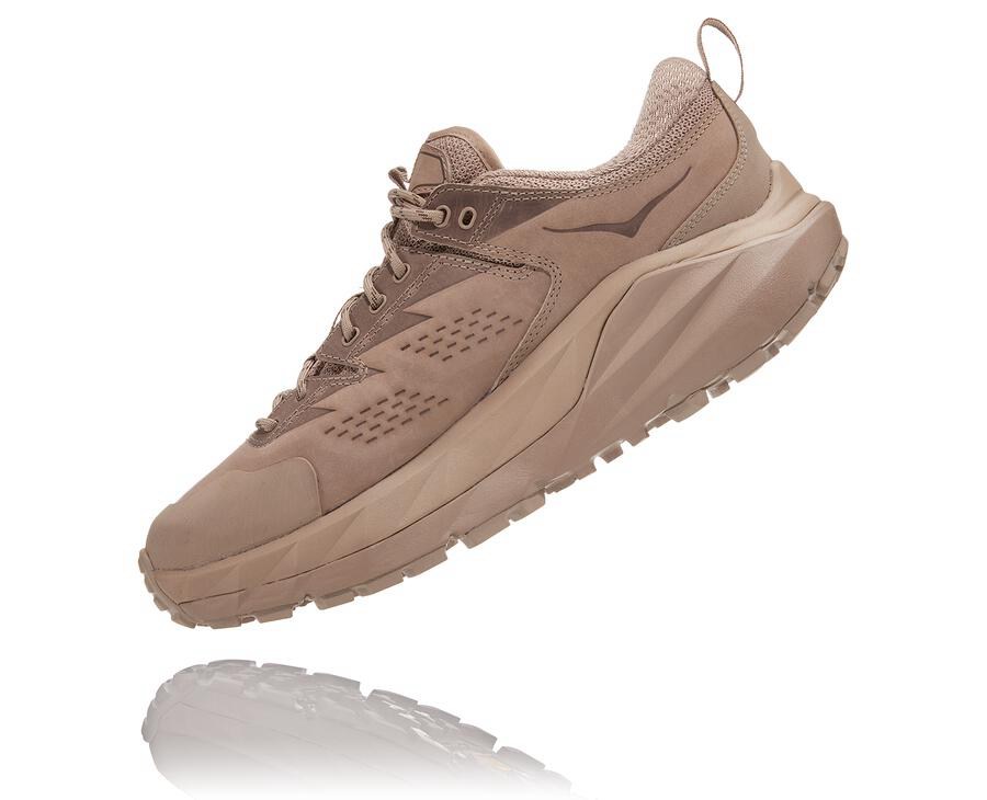 Tenis Hoka One One Trail Hombre Beige - Kaha Bajos Gore-Tex - TMDY70529